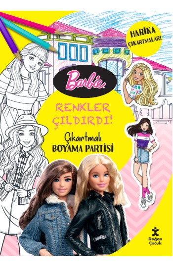 Barbie Renkler Çıldırdı Çıkartmalı Boyama Partisi