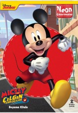 Disney Mickey ve Çılgın Yarışçılar Neon Çıkartmalı Boyama Kitabı