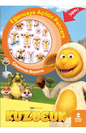 Trt Çocuk Kuzucuk Eğlenceye Açılan Pencere Çıkartmalı Boyama Kitabı