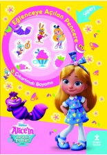 Disney Alice'in Harikalar Pastanesi Eğlenceye Açılan Pencere Çıkartmalı Boyama Kitabı