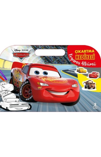 Disney Arabalar Çıkartma Hediyeli Boyama Albümü