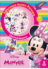 Disney Minnie Eğlenceye Açılan Pencere Çıkartmalı Boyama Kitabı