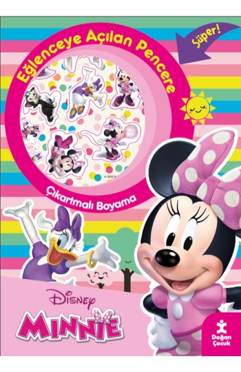 Disney Minnie Eğlenceye Açılan Pencere Çıkartmalı Boyama Kitabı
