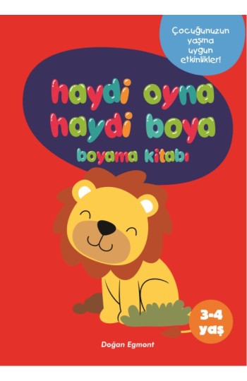 Haydi Oyna Haydi Boya Boyama Kitabı 1 (3 - 4 Yaş)