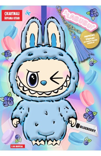 Labubu Blueberry Çılgın Koleksiyon – Çıkartmalı Boyama Kitabı