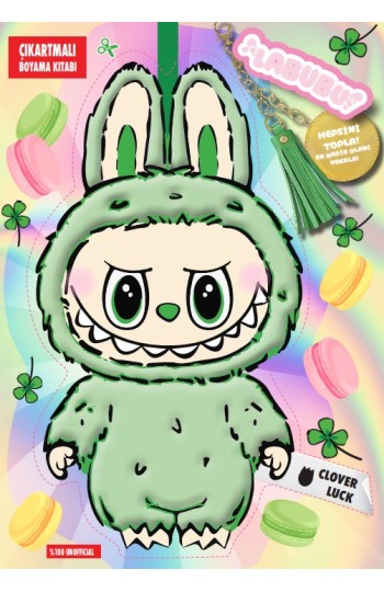 Labubu Clover Luck Çılgın Koleksiyon – Çıkartmalı Boyama Kitabı