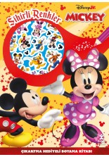 Disney Mickey ve Çılgın Yarışçılar Sihirli Renkler Çıkartmalı Boyama Kitabı