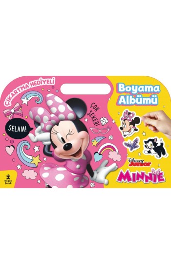 Minnie Çıkartma Hediyeli Boyama Albümü