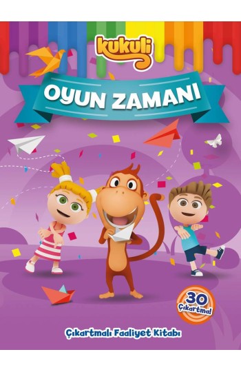 Kukuli Oyun Zamanı Çıkartmalı Boyama Kitabı