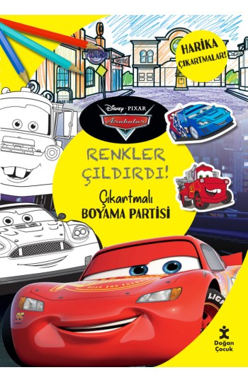 Disney Pixar Arabalar Renkler Çıldırdı Çıkartmalı Boyama Partisi