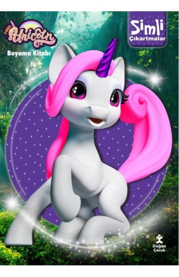 Unicorn Simli Çıkartmalı Boyama Kitabı